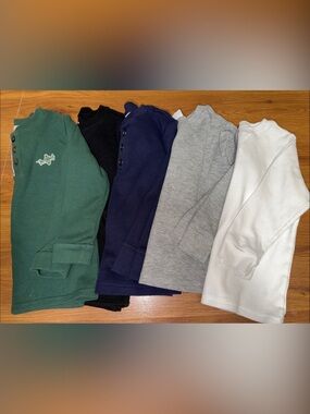 Tommy Bahama Kids Long Sleeve Tees - Green, Black, Navy, Gray, White